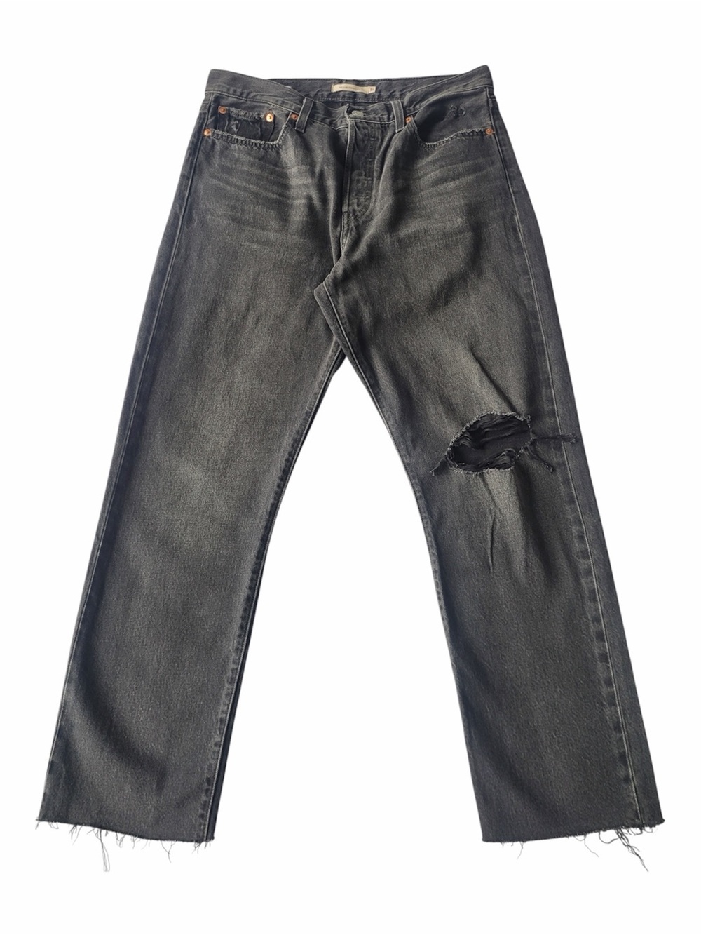 ✅ Levi's Premium denim washed out Black Wedgie Straight-Leg Jeans size 31
